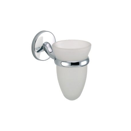 PORTABICCHIERE C/BICCHIERE LIONE CROMO