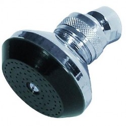 SOFFIONE CROMATO DISCO NERO 1 FUNZIONE