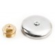 TAPPO IN OTTONE CON ROSETTA INOX 1/2