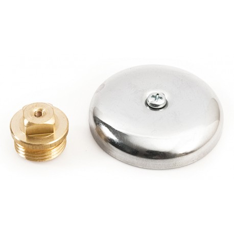 TAPPO IN OTTONE CON ROSETTA INOX 1/2