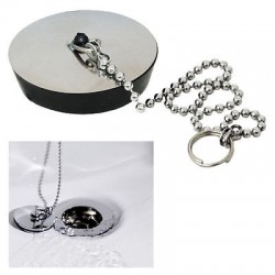 TAPPO CON PIASTRA E CATENA INOX D. 52