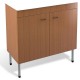 Sottolavello Teak X Inox Piegh. 80 X 50