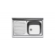 LAVELLO INOX APPOGGIO 80 X 50 1 VASCA DX
