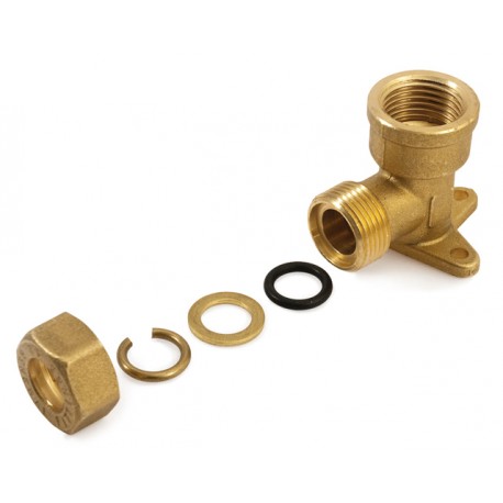 RACCORDO GOMITO CON FLANGIA 1/2 X 14 O.R