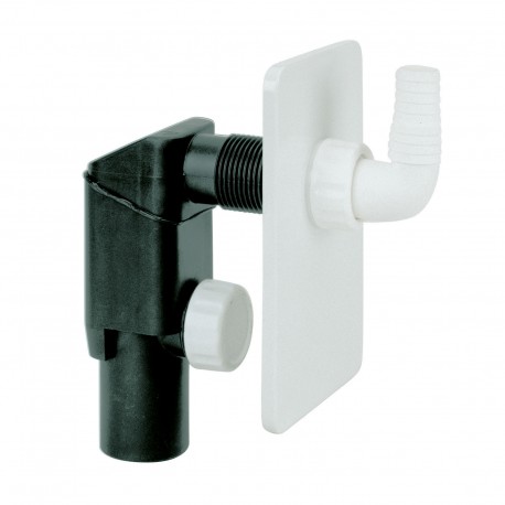 SIFONE INCASSO LAVATRICE PVC PLACCA BIANCA