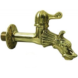 RUBINETTO ARTISTICO BRONZATO CON ROSONE 1/2