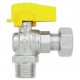 VALVOLA GAS SQUADRA M.1/2 X F.3/4 (DADO FOLLE)