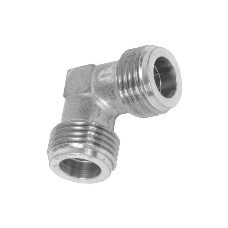 Raccordo A Vite A Gomito 45° - Acciaio Cromato - Filetto Maschio Con O - Foto 12