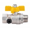 Valvola Farfalla Gas F.f. 3/4" C/presa Pressione