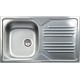 LAVELLO INOX INCASSO 1 VASCA SX 86 X 50