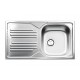 LAVELLO INOX INCASSO 1 VASCA DX 86 X 50