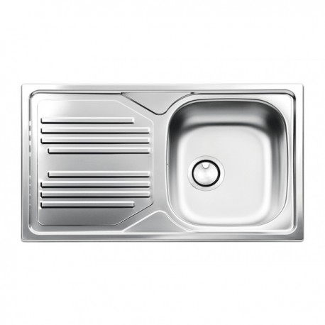 LAVELLO INOX INCASSO 1 VASCA DX 86 X 50