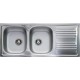 LAVELLO INOX INCASSO 2 VASCHE SX 116 X 50