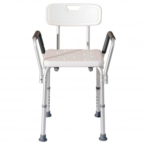 SEDIA DA DOCCIA CON BRACCIALI E SCHIENALE REG. ECO