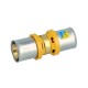 RACCORDO DIRITTO DOPPIO PRESSARE GIALLO 20 X 2,0