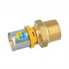 Raccordo Diritto Maschio Press Giallo 3/4"x20x2,0