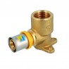 Attacco A Muro Flangiato Pressare Giallo 1/2" X 20