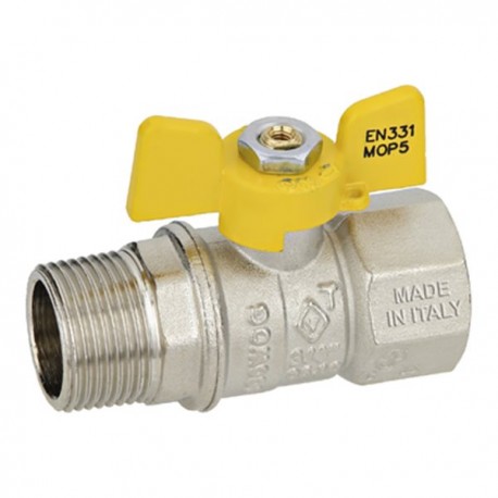 VALVOLA SFERA FARFALLA GAS M.F. 3/4 APM